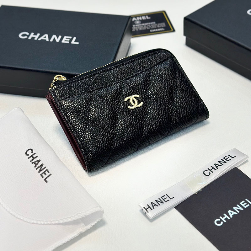シャネル CHANEL マトラッセ ジップ 折財布 レディース