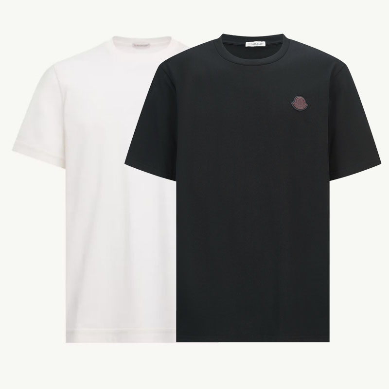 モンクレール MONCLER ロゴパッチ付きコットンTシャツ 2色 メンズ