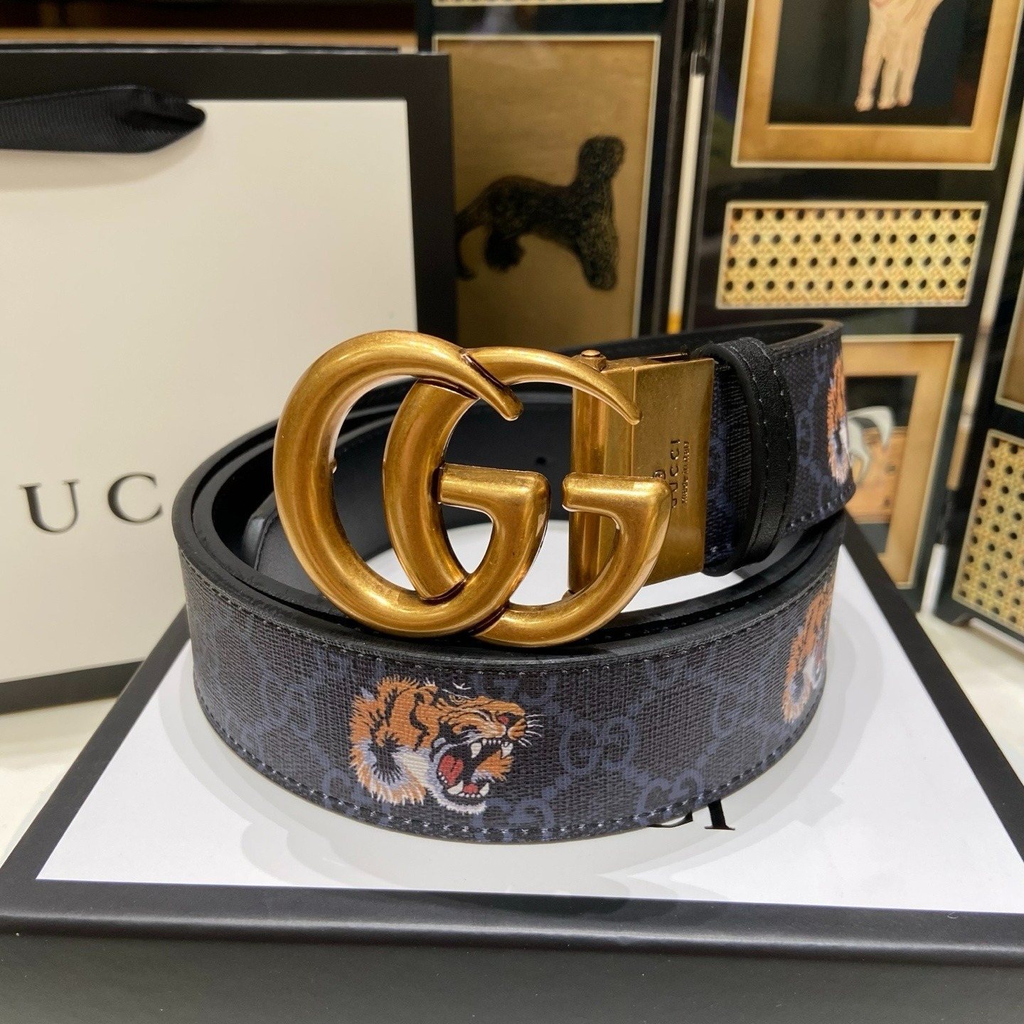 グッチ GGスプリーム タイガー ベルト