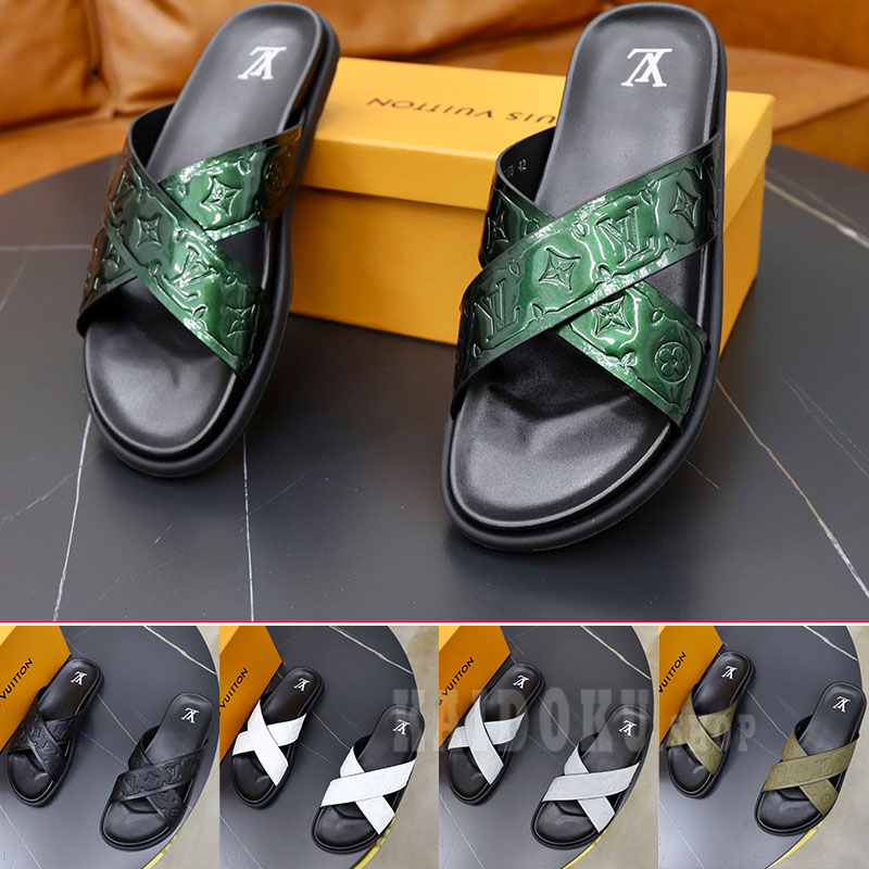 ルイヴィトン LOUIS VUITTON エンボス加工クロスストラップサンダル シューズ メンズ