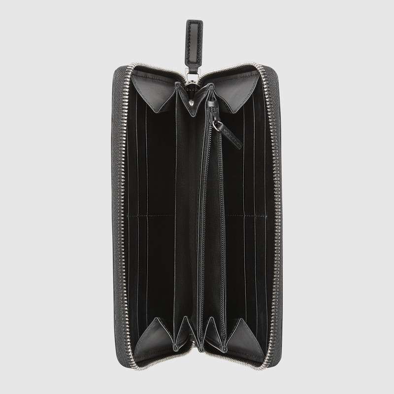 GUCCI(グッチ) GGスプリーム ニューウェブ ブラック ジップアラウンドウォレット 長財布