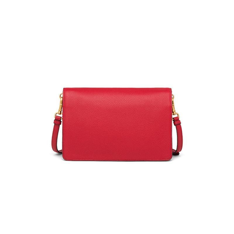 PRADA(プラダ) レザー ショルダーバッグ レッド