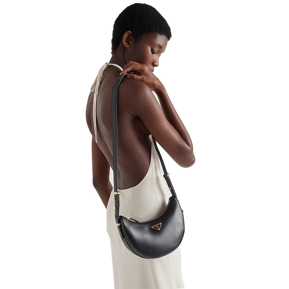 PRADA(プラダ) プラダ アーケ レザー ハンドバッグ ブラック
