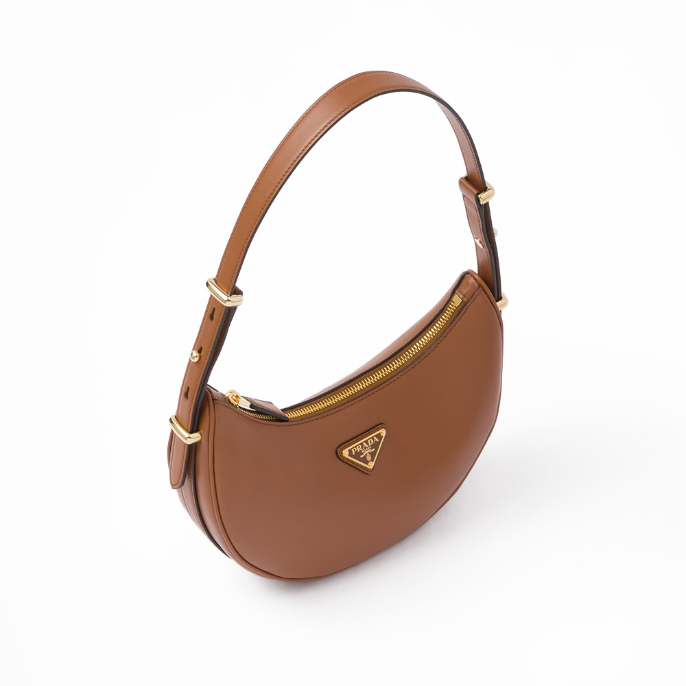 PRADA(プラダ) プラダ アーケ レザーショルダーバッグ コニャック ハンドバッグ