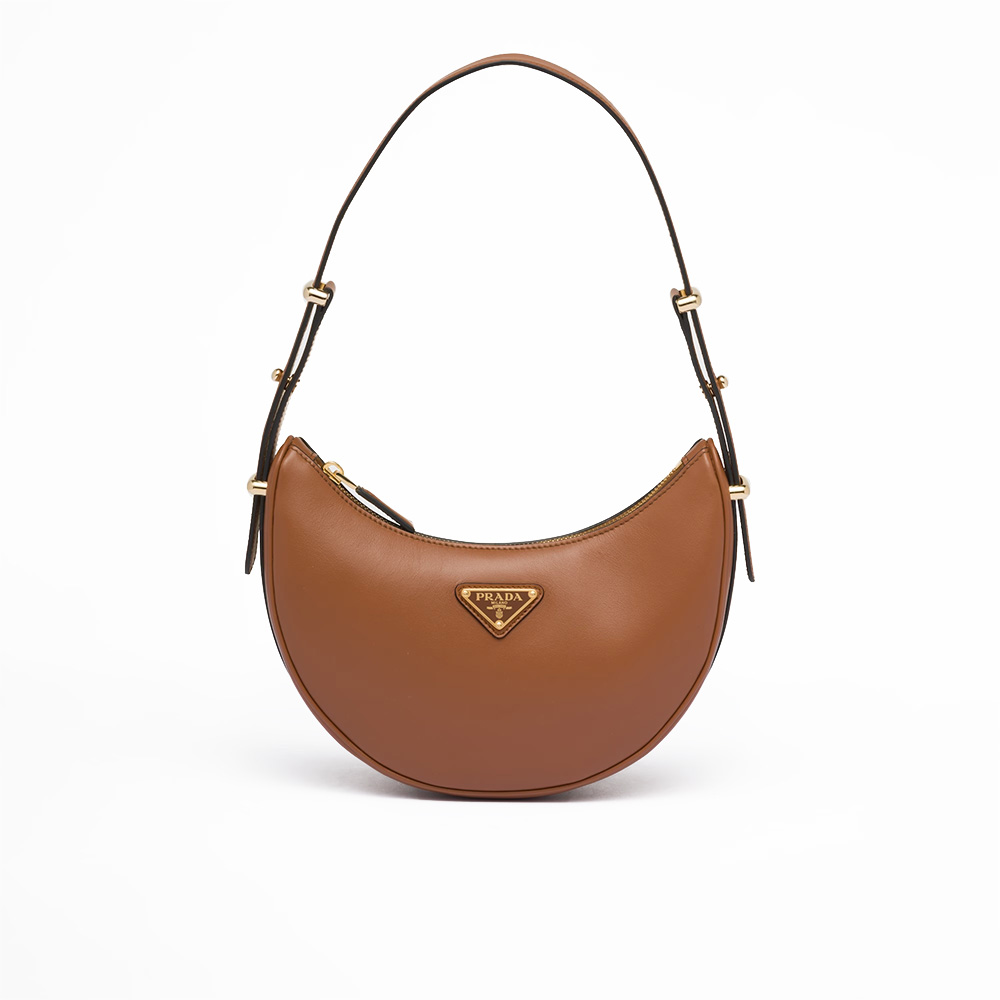 PRADA(プラダ) プラダ アーケ レザーショルダーバッグ コニャック ハンドバッグ