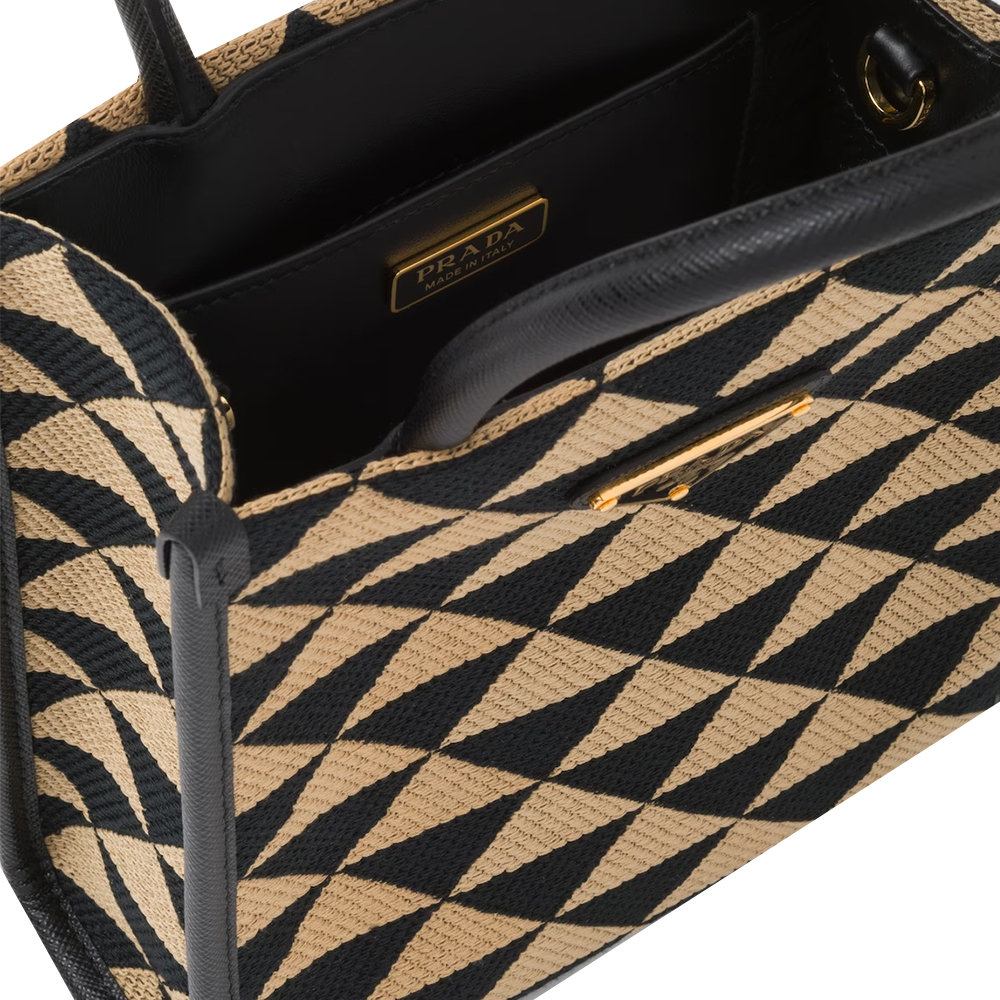 PRADA(プラダ) プラダ シンボル エンブロイダリーファブリック ミニバッグ