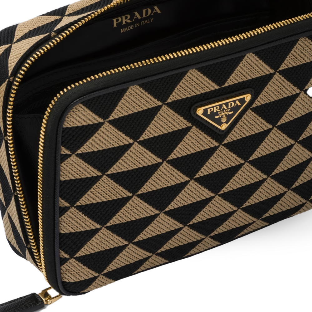 PRADA(プラダ) プラダ ブリック エンブロイダリーファブリック バッグ ショルダーバック