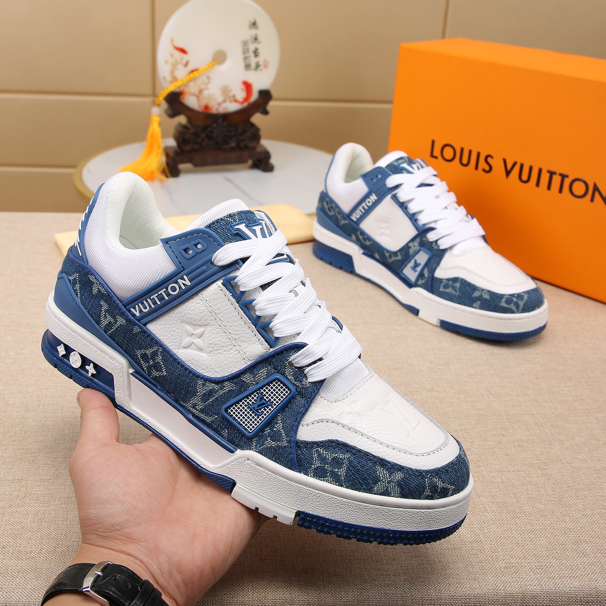 ルイヴィトン LV トレイナー・ライン スニーカー シューズ メンズ