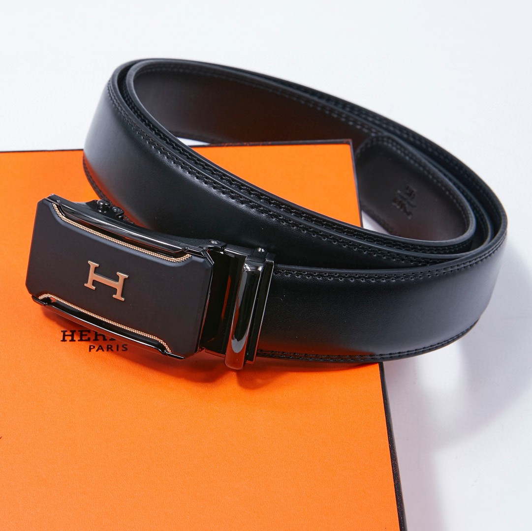 エルメス HERMES ベルト 3.5CM メンズ ブラック