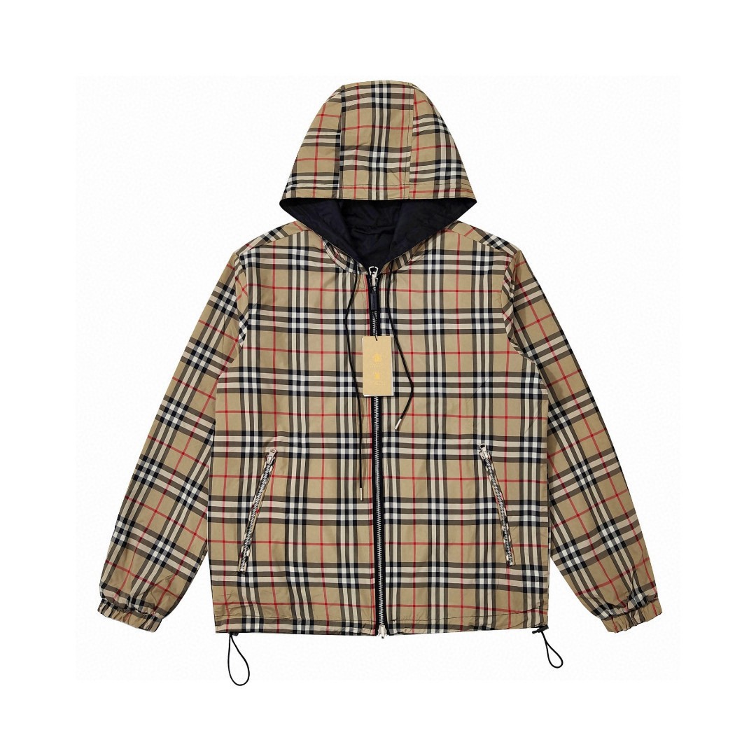 バーバリー BURBERRY リバーシブル チェック ニューポート フーデッドジャケット メンズ