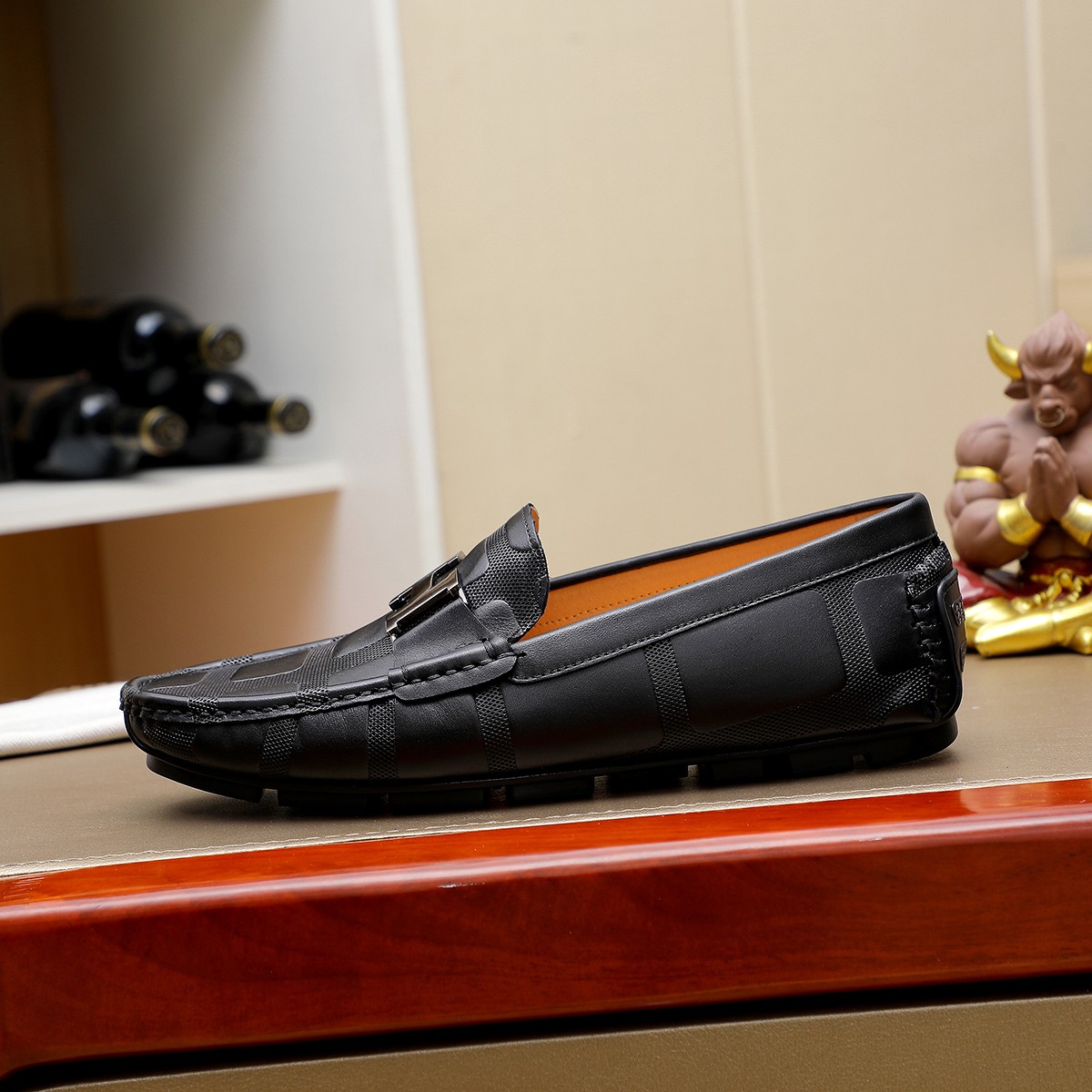 エルメス HERMES 大人気 モカシン ローファー シューズ 革靴 メンズ