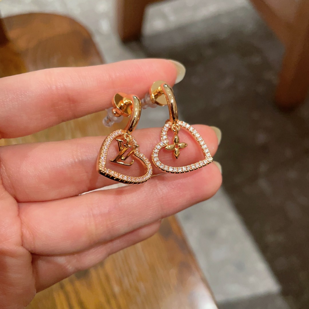 ルイ・ヴィトン LOUIS VUITTON ピアス・マイLV ハート モノグラム アシンメトリー