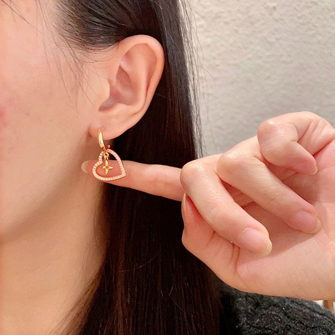 ルイ・ヴィトン LOUIS VUITTON ピアス・マイLV ハート モノグラム アシンメトリー