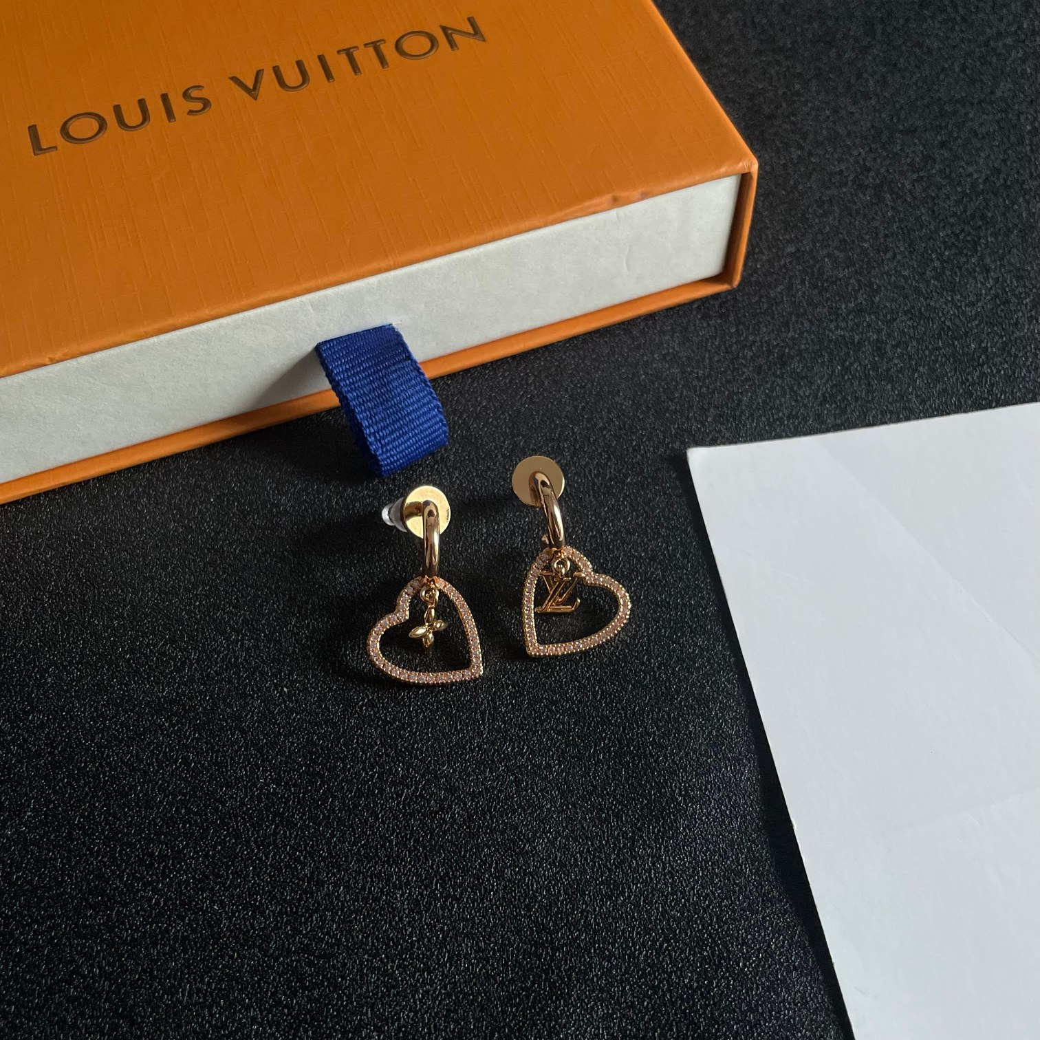 ルイ・ヴィトン LOUIS VUITTON ピアス・マイLV ハート モノグラム アシンメトリー