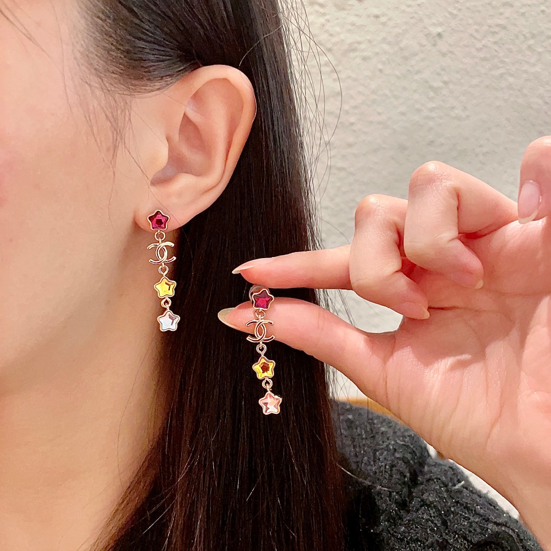 シャネル CHANEL ダブルC イヤリング 3色 定番 レディース