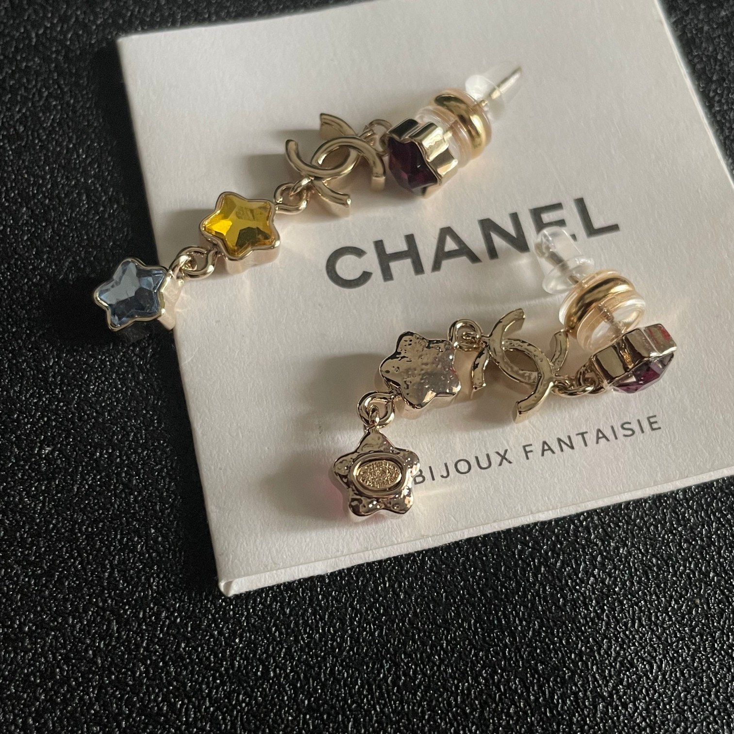 シャネル CHANEL ダブルC イヤリング 3色 定番 レディース