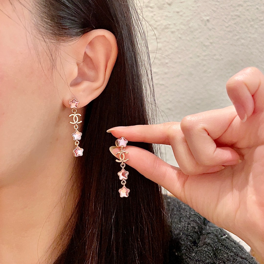 シャネル CHANEL ダブルC イヤリング 3色 定番 レディース