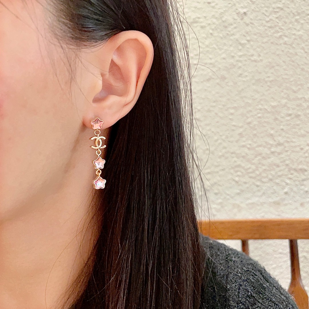 シャネル CHANEL ダブルC イヤリング 3色 定番 レディース