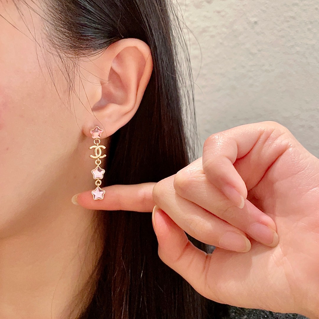 シャネル CHANEL ダブルC イヤリング 3色 定番 レディース