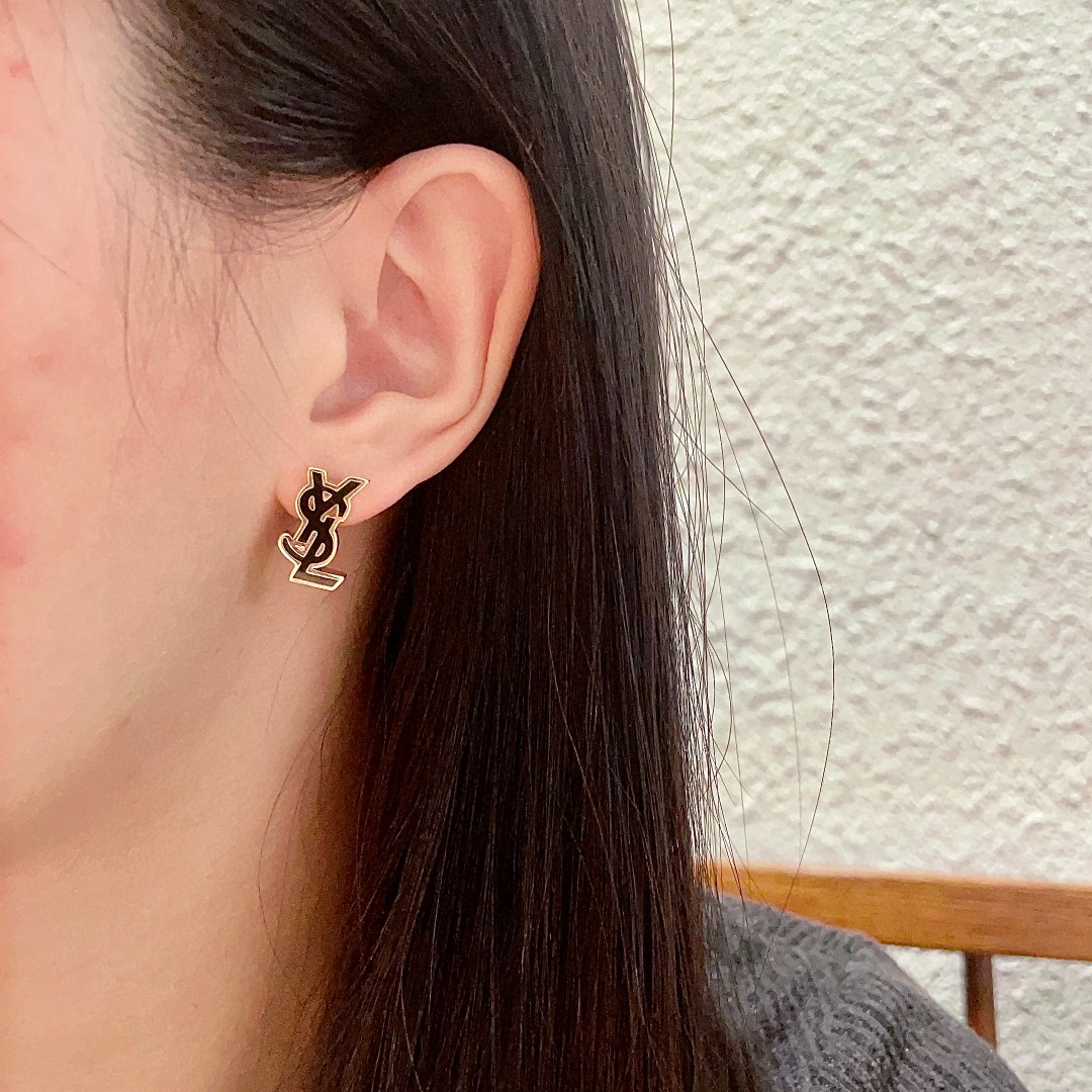 サンローラン Saint Laurent YSLロゴ ピアス レディース