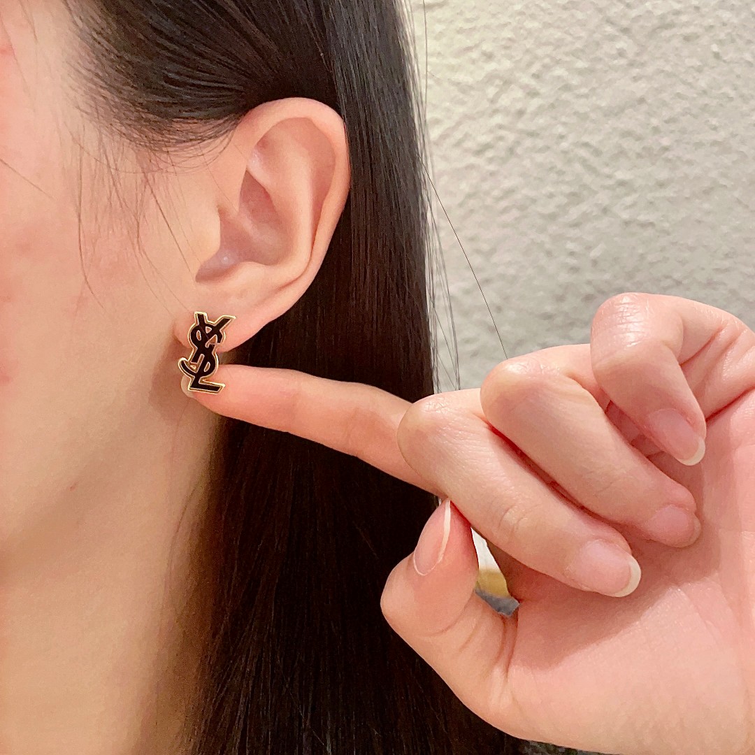 サンローラン Saint Laurent YSLロゴ ピアス レディース