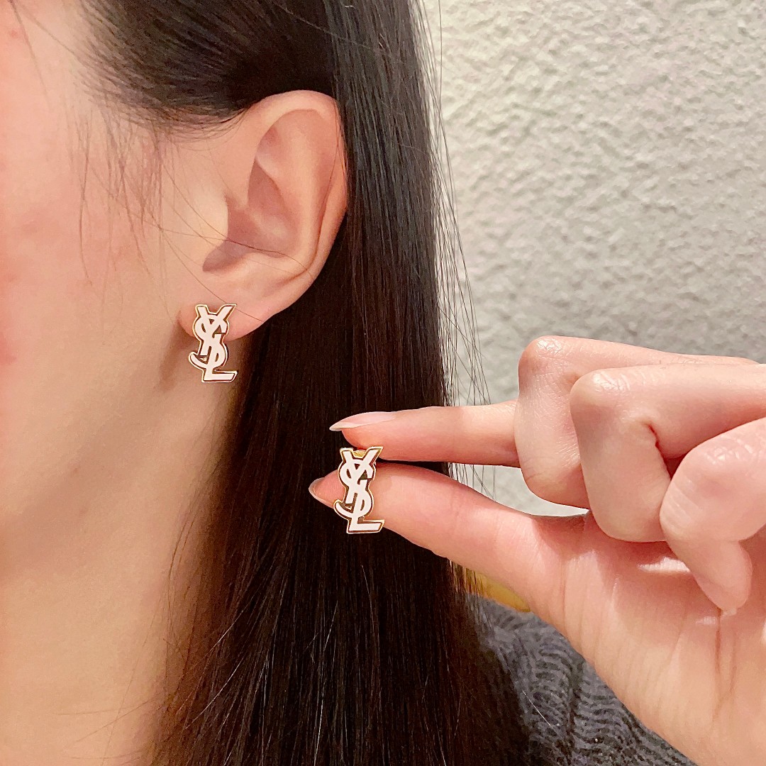 サンローラン Saint Laurent YSLロゴ ピアス レディース