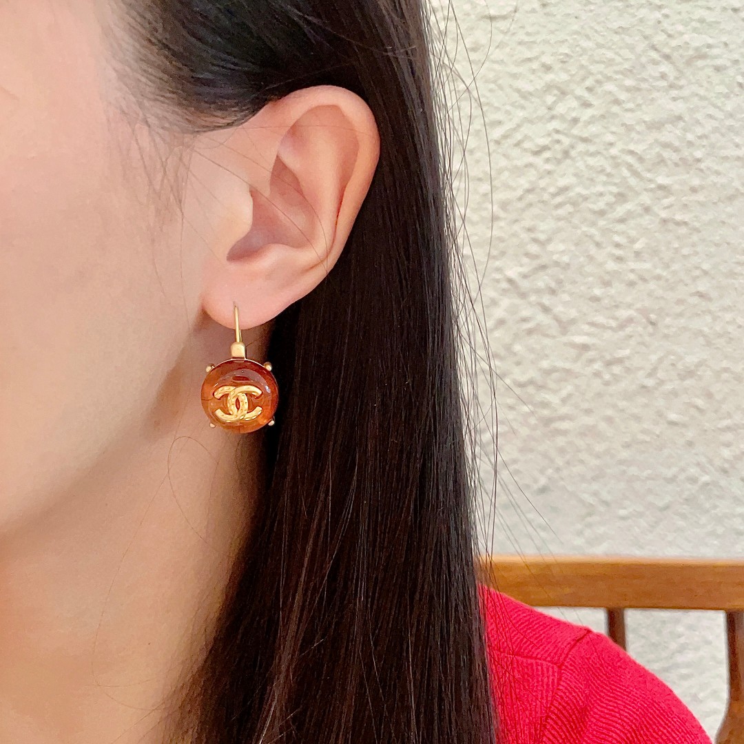 シャネル CHANEL ダブルC イヤリング ピアス 3色 レディース