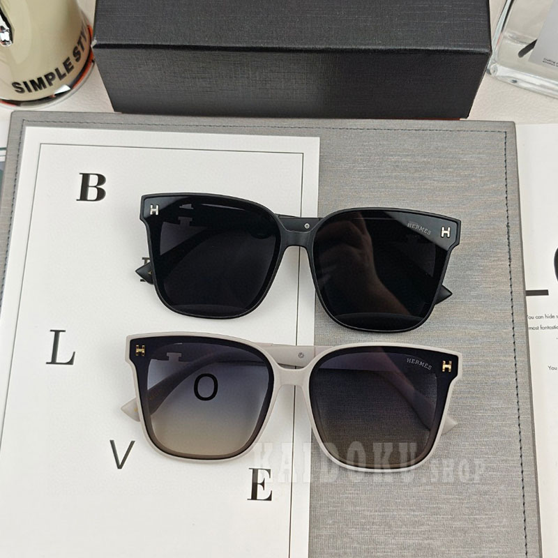 エルメス HERMES H ロゴ スクエアサングラス UV カット レディース＆メンズ