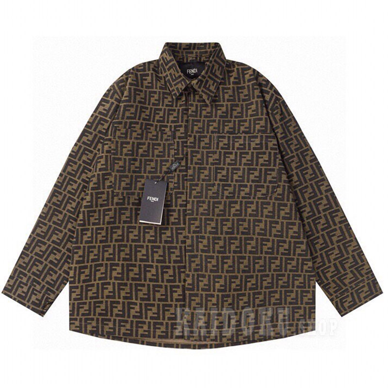 フェンディ FENDI シャツ プリント カジュアル ジャケット メンズ