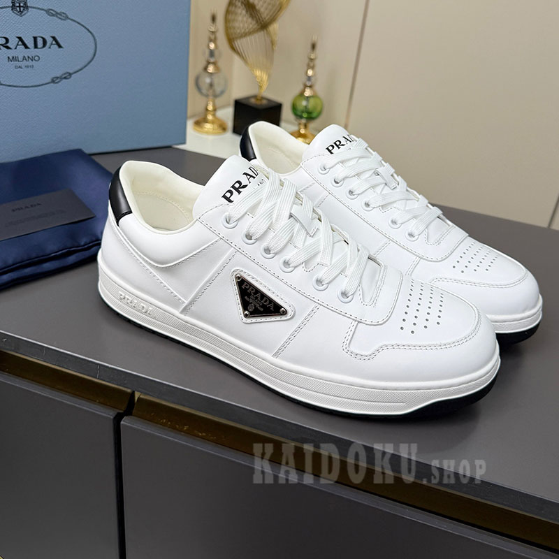 プラダ PRADA メタリックレザー ローファー スニーカー シューズ レディース メンズ