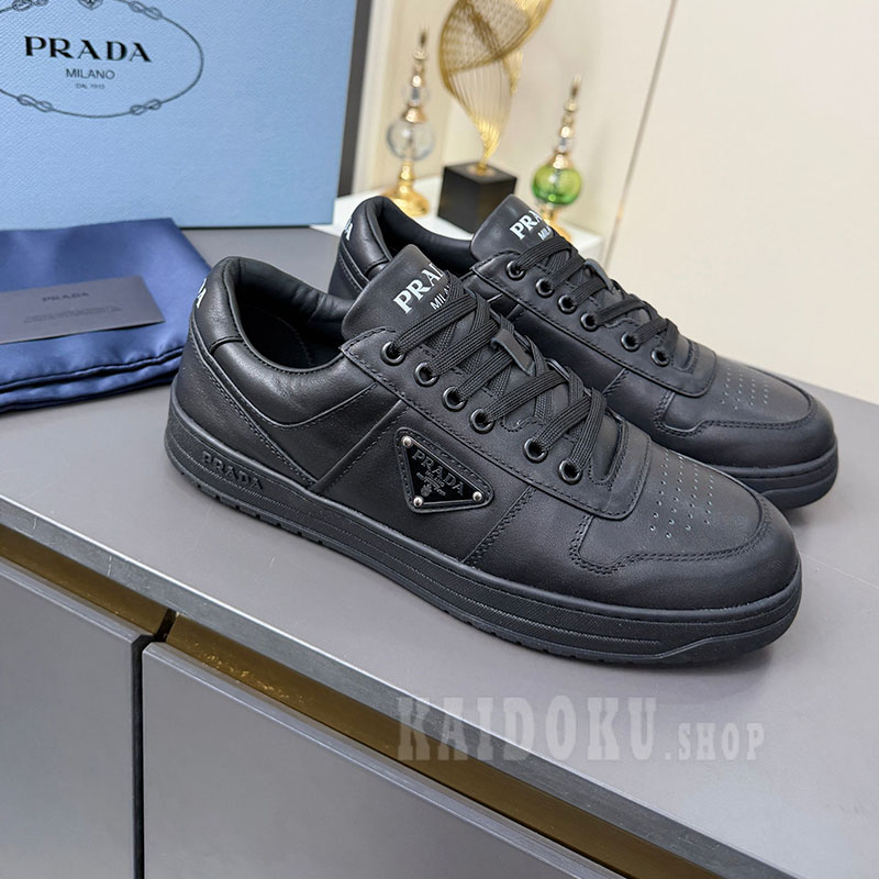 プラダ PRADA メタリックレザー ローファー スニーカー シューズ レディース メンズ