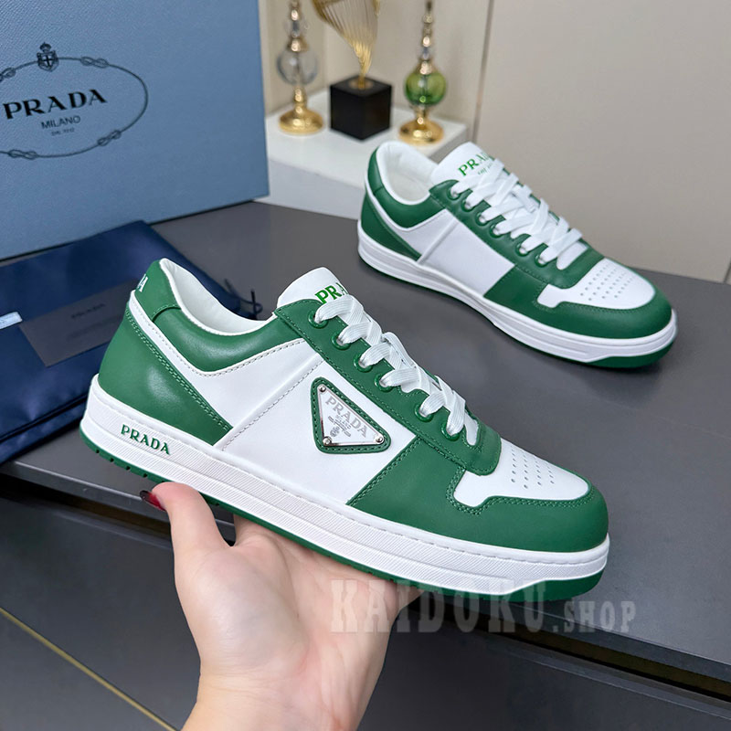 プラダ PRADA メタリックレザー ローファー スニーカー シューズ レディース メンズ