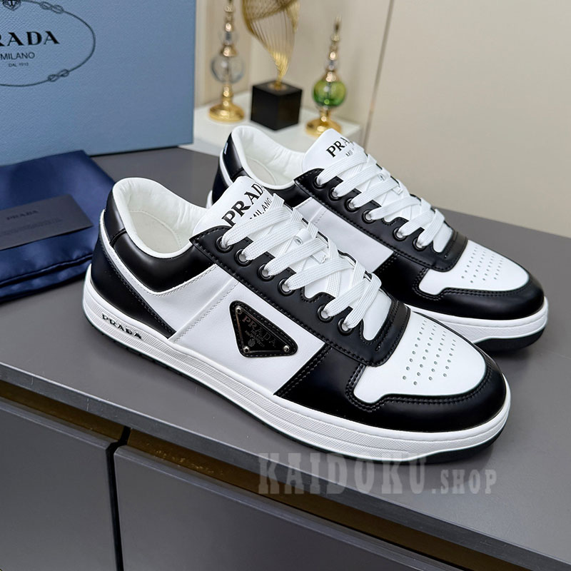 プラダ PRADA メタリックレザー ローファー スニーカー シューズ レディース メンズ