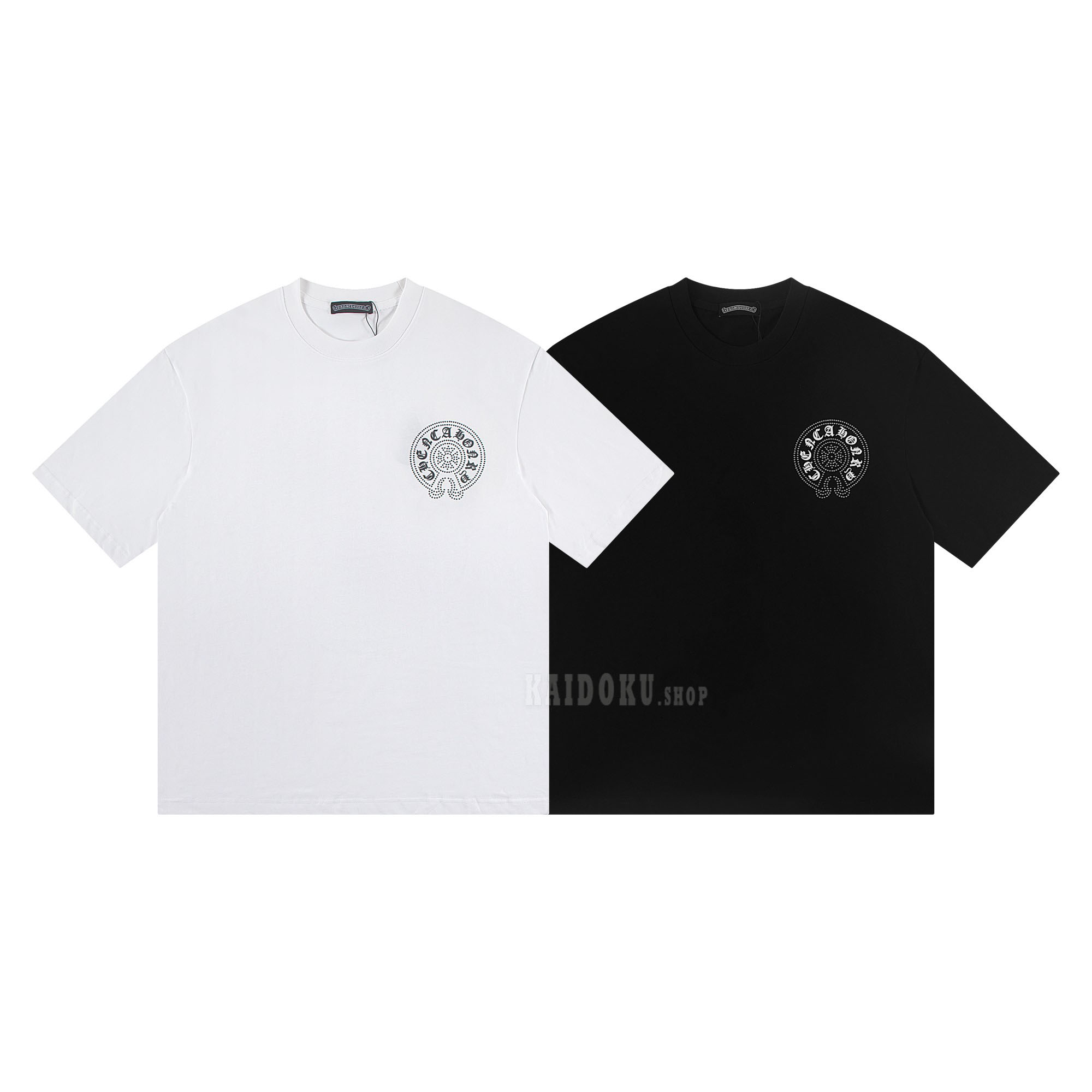 クロムハーツ Chrome Hearts ラインストーン付き半袖 Tシャツ メンズ レディース
