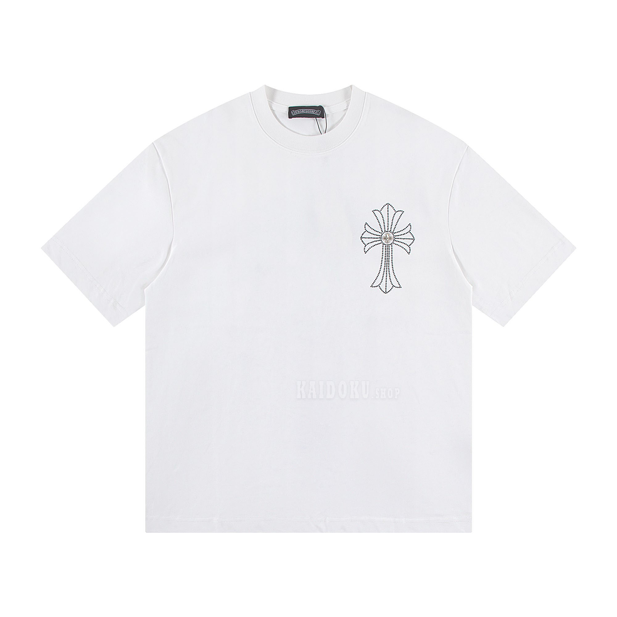 クロムハーツ Chrome Hearts クロスラインストーン 半袖 Tシャツ メンズ 