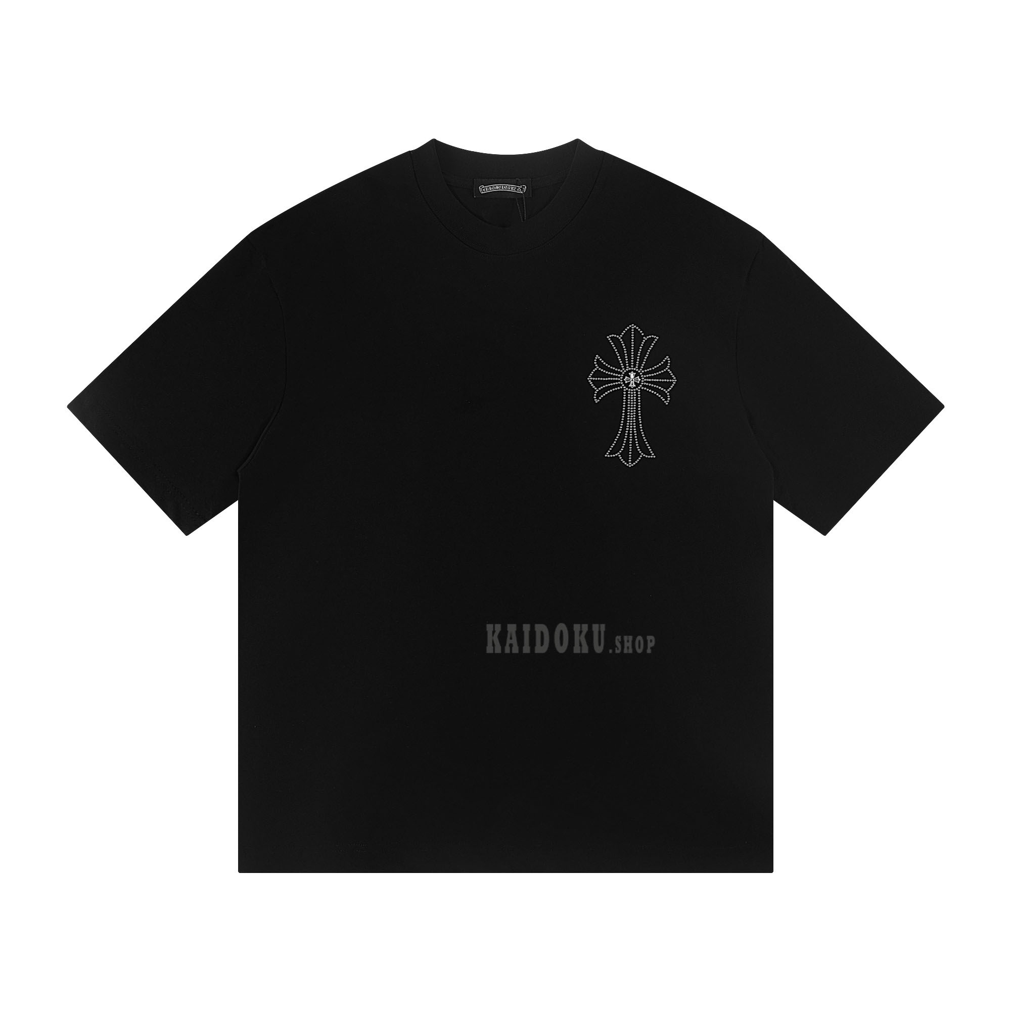 クロムハーツ Chrome Hearts クロスラインストーン 半袖 Tシャツ メンズ 