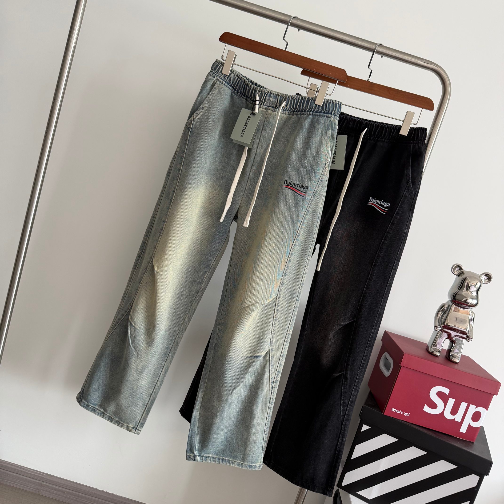 バレンシアガ  Balenciaga ロングパンツ レトロ デニムパンツ メンズ レディース