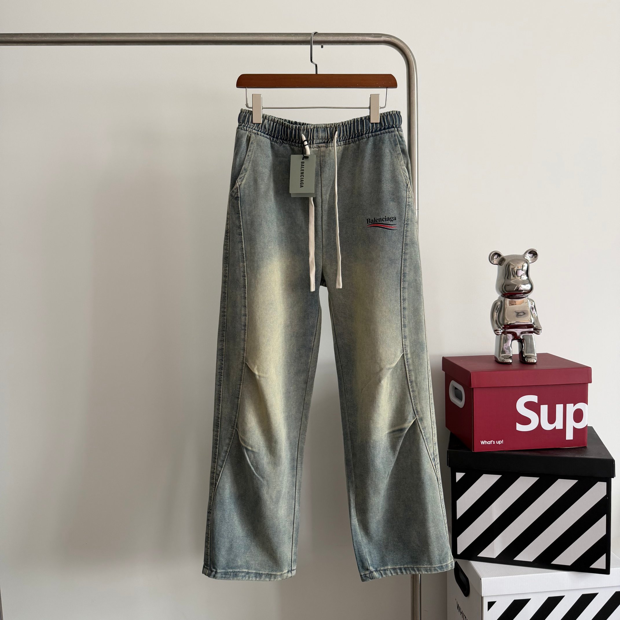 バレンシアガ  Balenciaga ロングパンツ レトロ デニムパンツ メンズ レディース