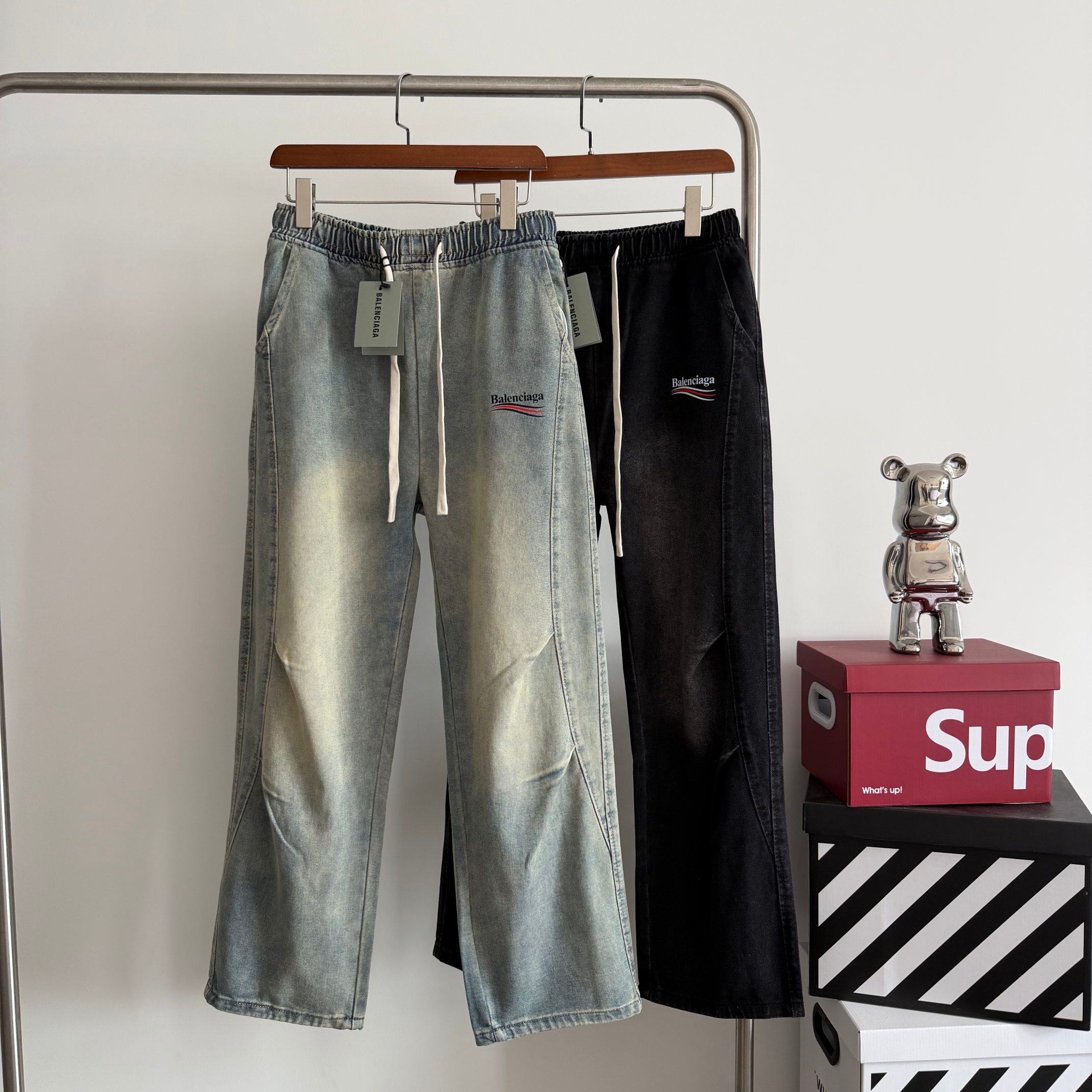バレンシアガ  Balenciaga ロングパンツ レトロ デニムパンツ メンズ レディース