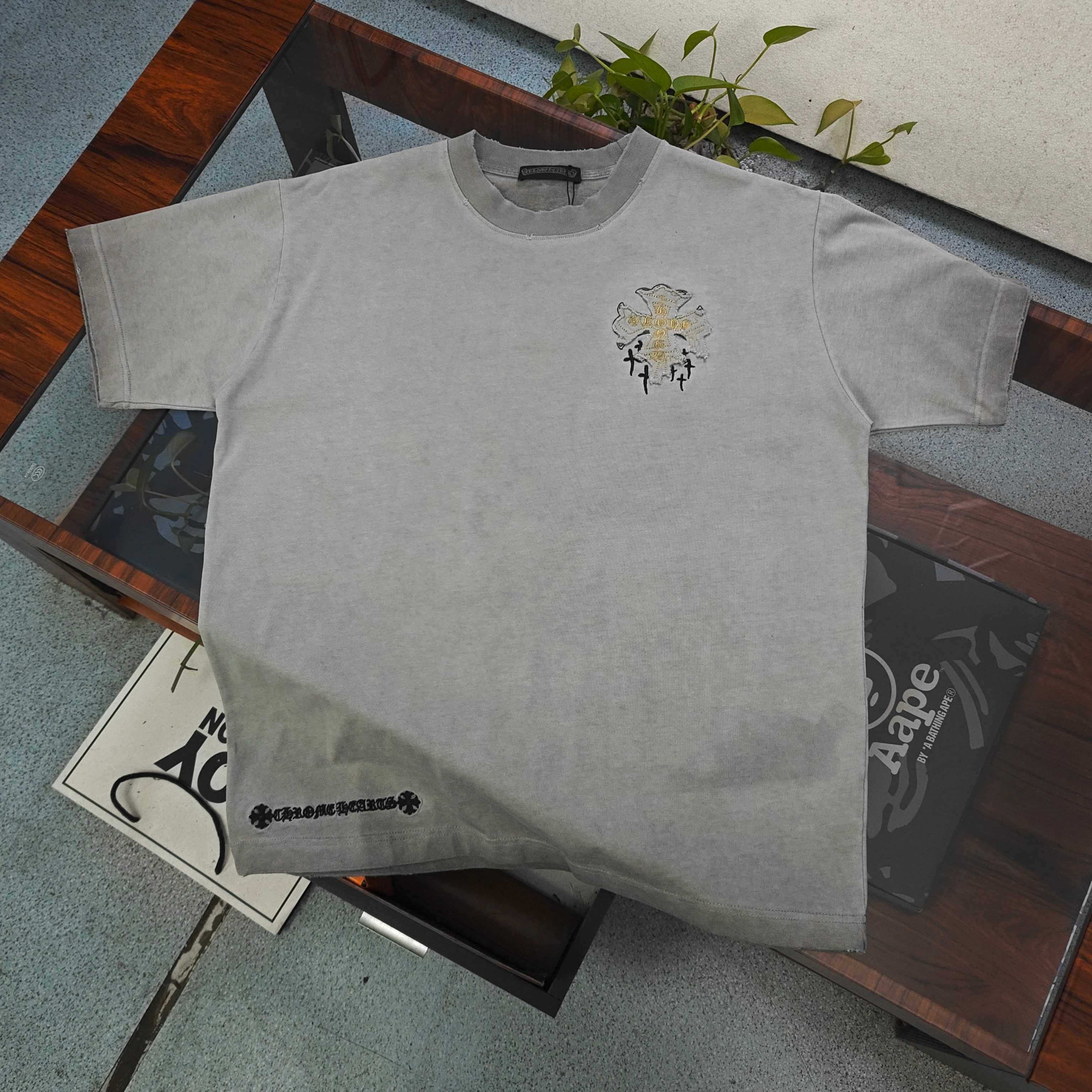 クロムハーツ Chrome Hearts 刺繍 コットン Tシャツ メンズ