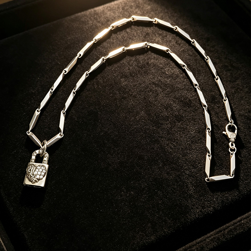 クロムハーツ Chrome Hearts ダイヤパドロックネックレス メンズ レディース