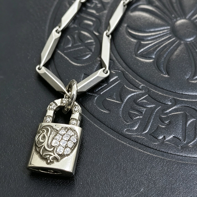 クロムハーツ Chrome Hearts ダイヤパドロックネックレス メンズ レディース