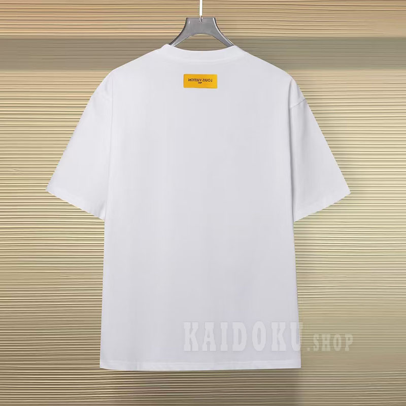 ルイヴィトン プリント コットン Tシャツ 2色 メンズ&レディース