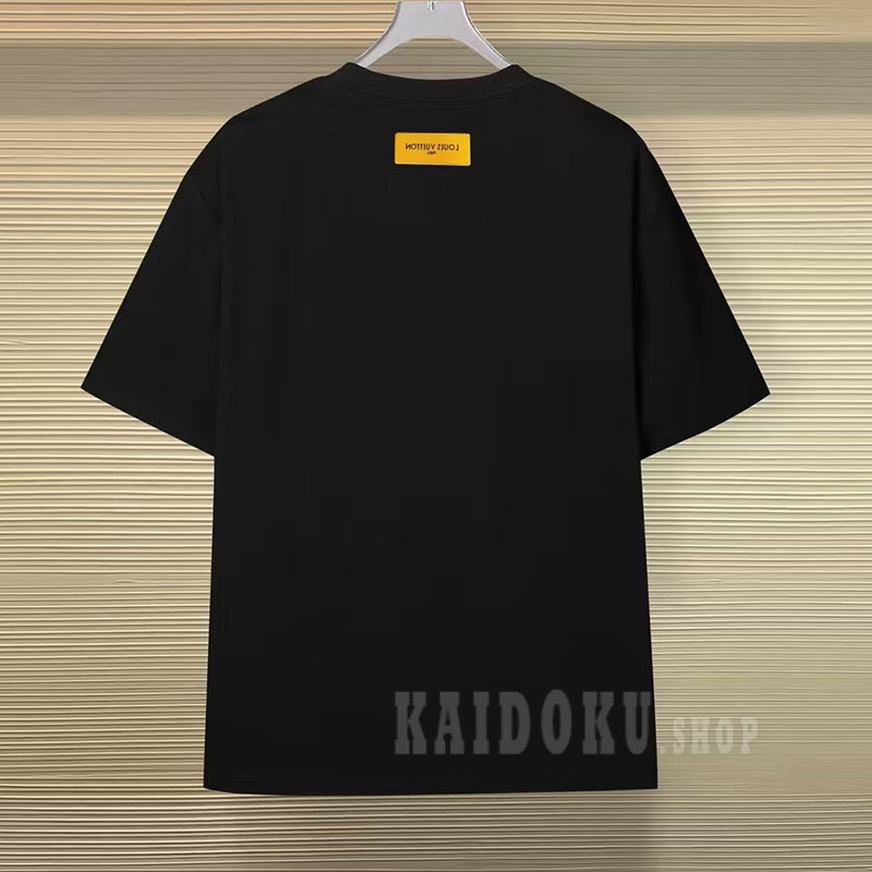 ルイヴィトン プリント コットン Tシャツ 2色 メンズ&レディース