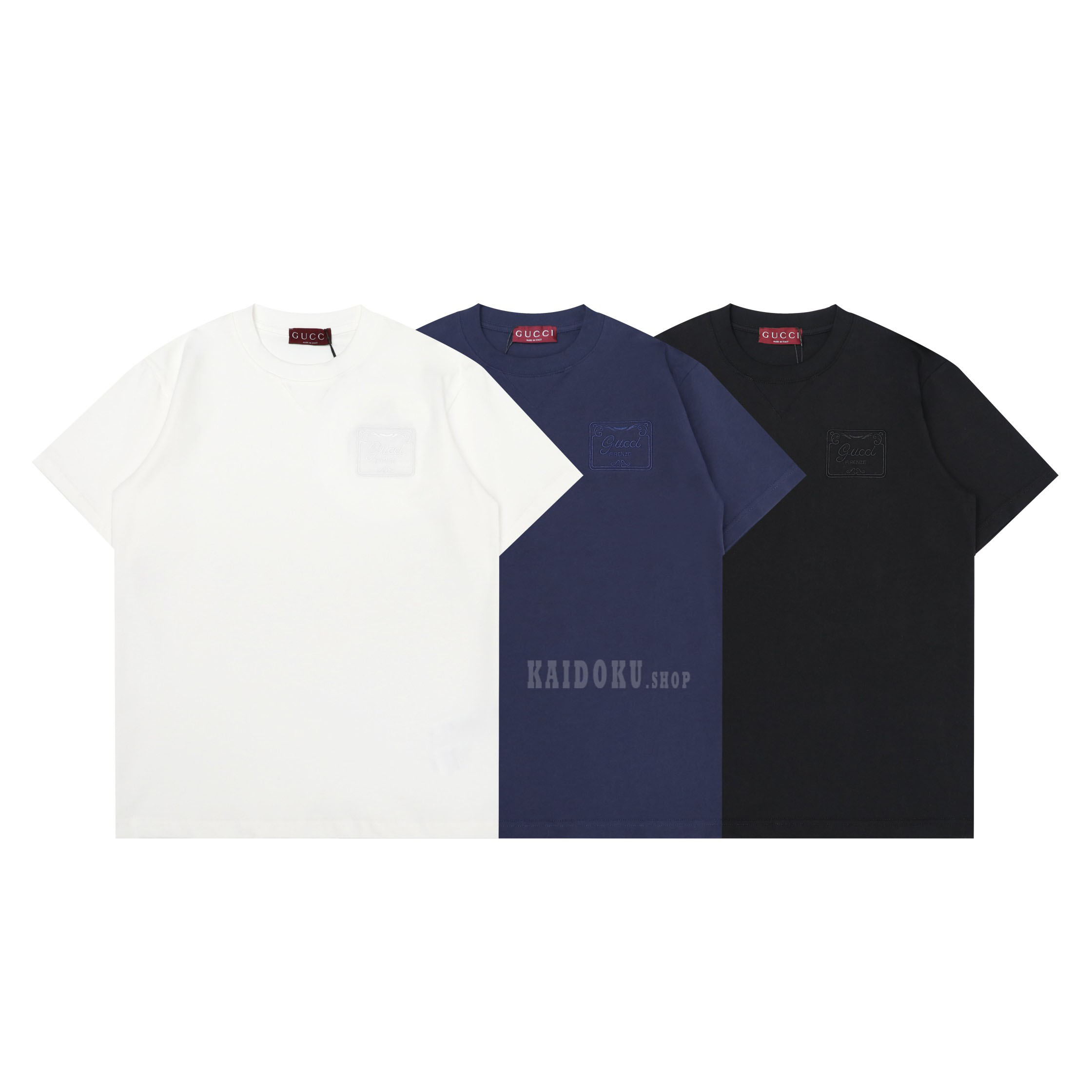 グッチ GUCCI 刺繍ロゴ コットンジャージー Tシャツ 3色メンズ