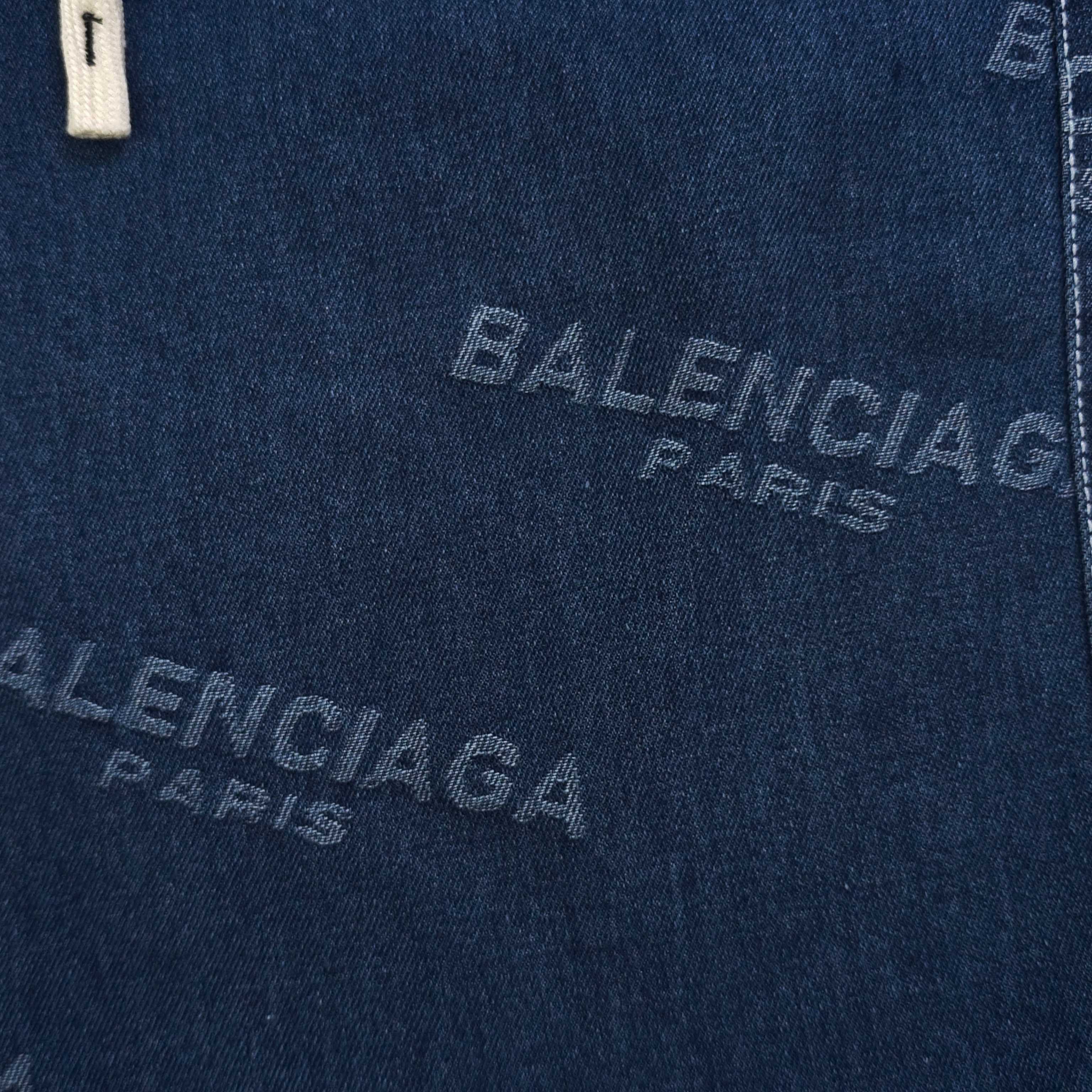 バレンシアガ Balenciaga クラシック モノグラムジャカード カジュアル デニムショートパンツ メンズ