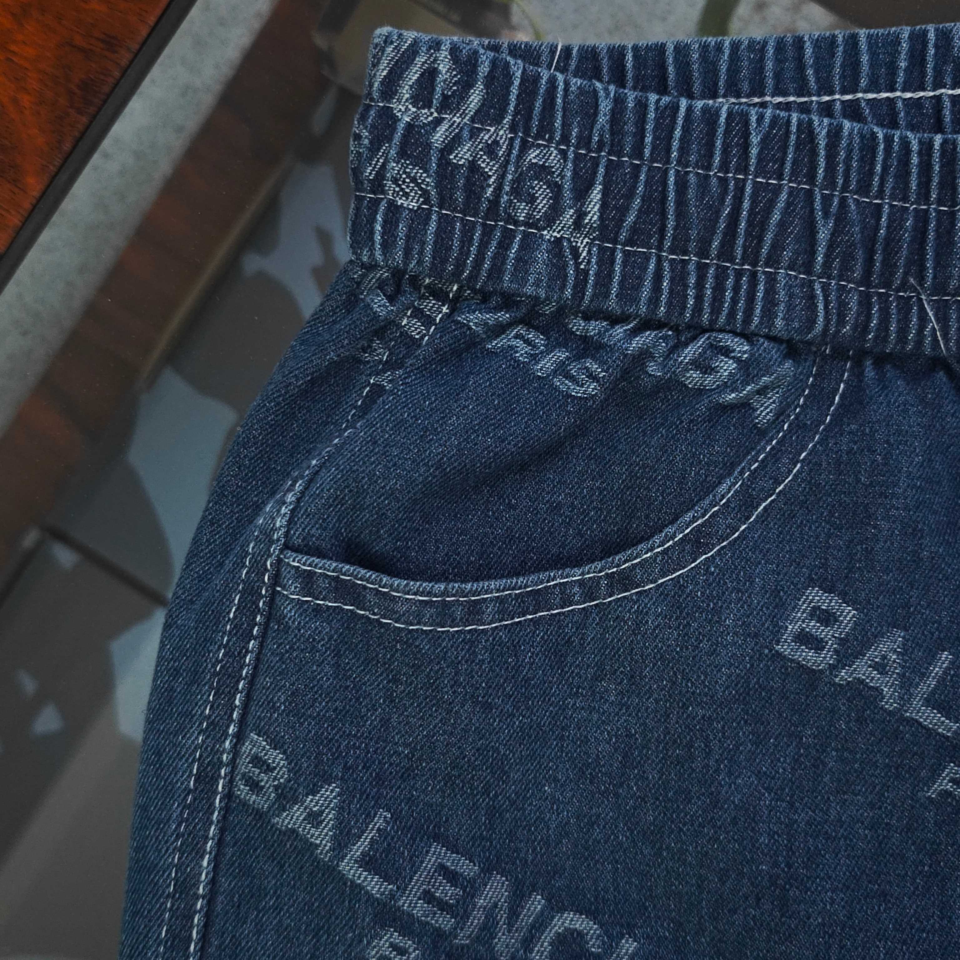 バレンシアガ Balenciaga クラシック モノグラムジャカード カジュアル デニムショートパンツ メンズ