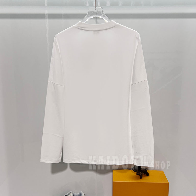 ロエベ LOEWE 2026Fw 刺繍ロゴ シンプル ロングTシャツ トレーナー長袖 メンズ