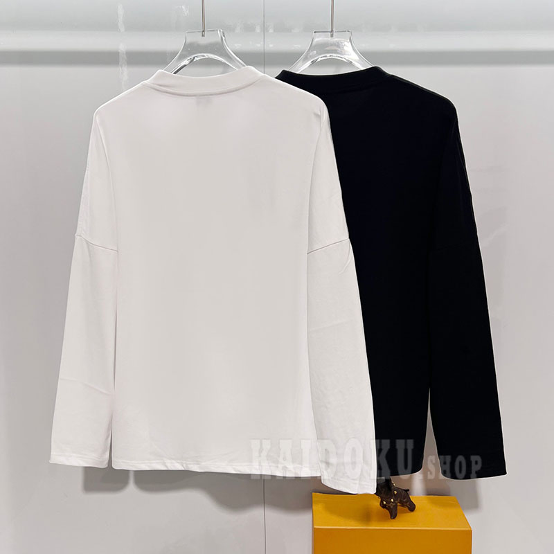 ロエベ LOEWE 2026Fw 刺繍ロゴ シンプル ロングTシャツ トレーナー長袖 メンズ