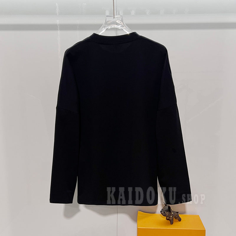 ロエベ LOEWE 2026Fw 刺繍ロゴ シンプル ロングTシャツ トレーナー長袖 メンズ